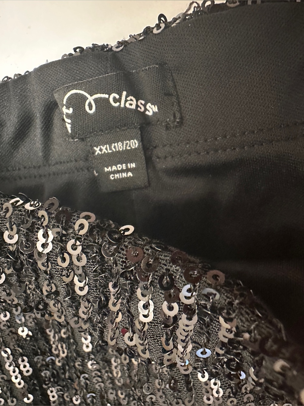 Black Sequin Mini Skirt*Girls Sz~18/20*Art Class